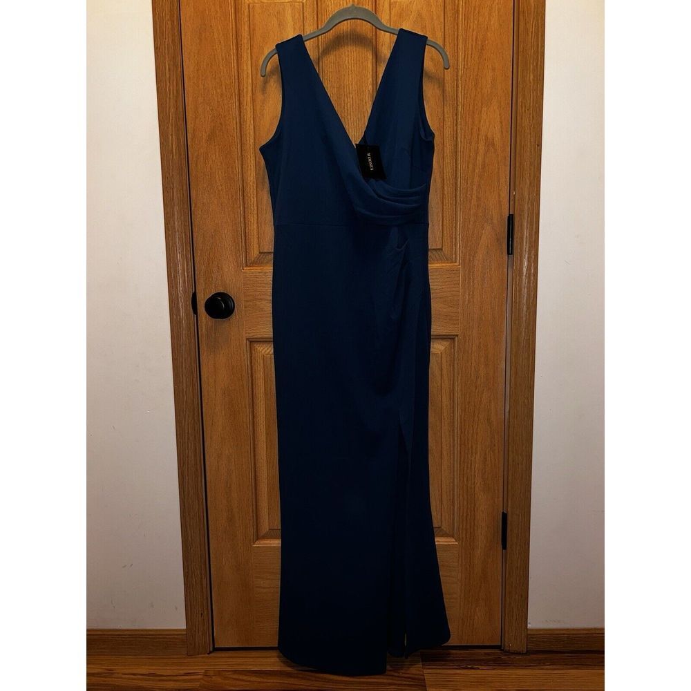 WOOSEA Women Sleeveless V Neck Split Evening Cocktail‎ NEW Dress Green Size XL